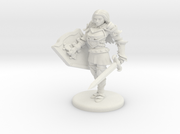 Human Female Fighter/Paladin 3d printed