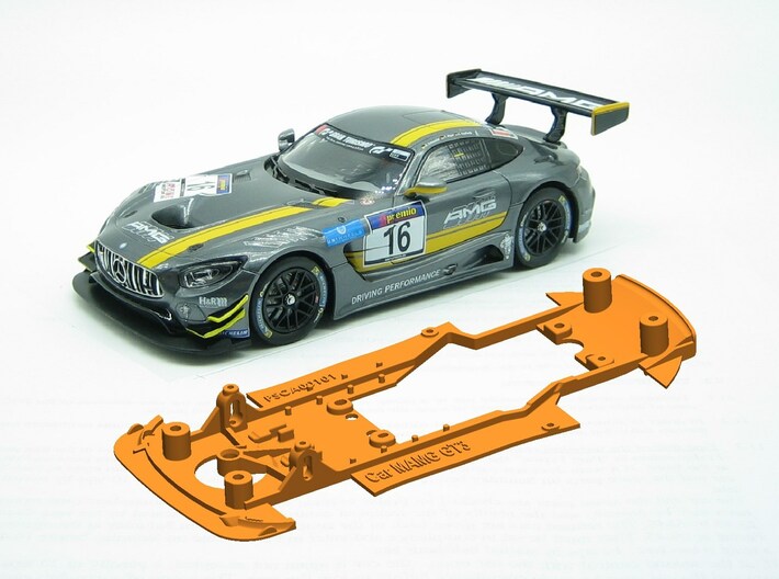 PSCA00101 Chassis for Carrera Mercedes AM GT3 3d printed