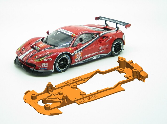 PSCA00501 Chassis for Carrera Ferrari F488 GT3 3d printed