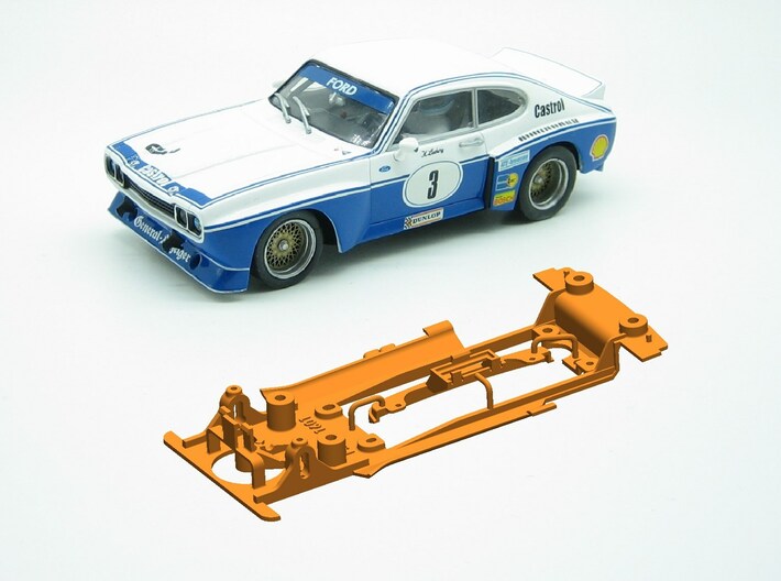 PSCA01601 Chassis for Carrera Ford Capri 3100 3d printed