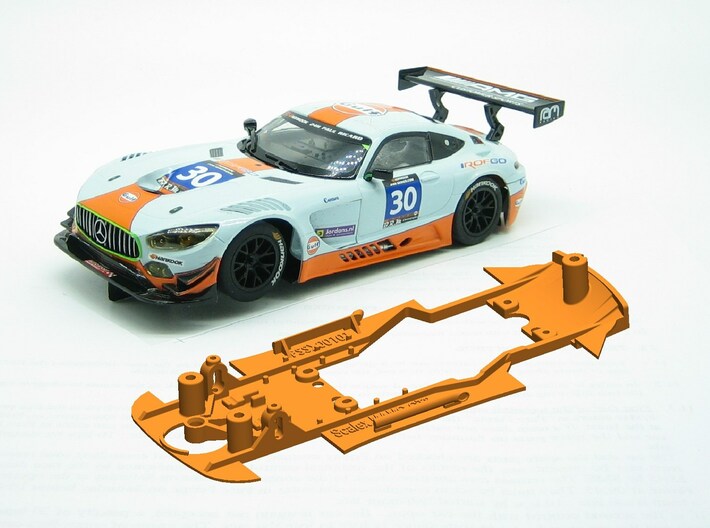 PSSX00101 Chassis for Scalextric Mercedes AM GT3 3d printed