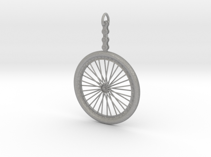 Bicycle Wheel Pendant 3d printed