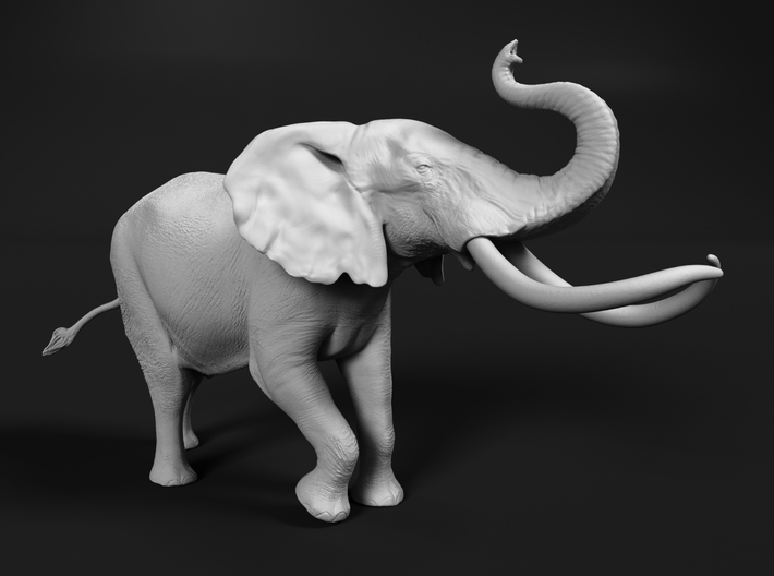 African Bush Elephant 1:87 Aggressive Male 3d printed 