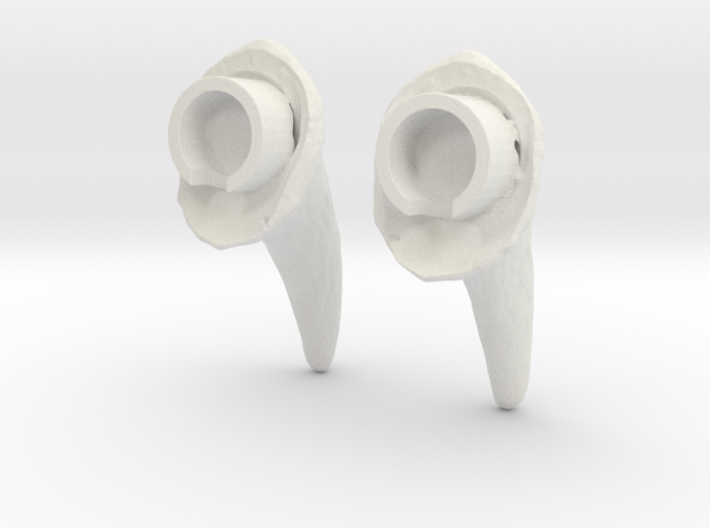 Horn design nude heels 2 3d printed