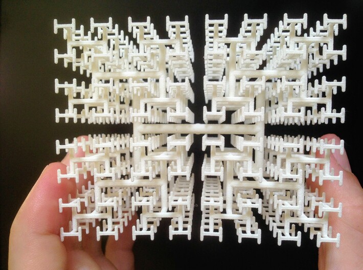 Space-Filling Fractal Tree, the H-Tree in 3D 3d printed