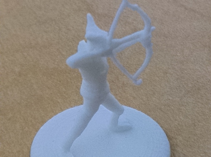 D&amp;D Wilden Seeker with Bow and Arrow Mini 3d printed 1.5 inches tall, unpainted.
