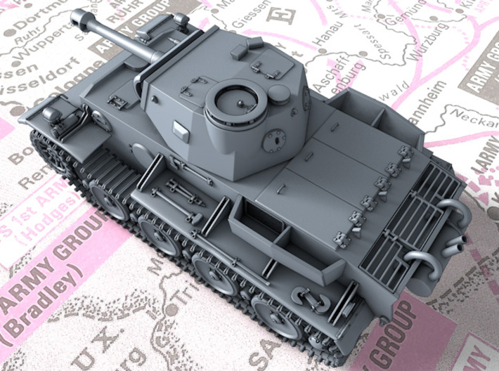 1/120 (TT) Pz.Kpfw VI VK36.01 (H) 10.5cm L/28 Tank 3d printed 3d render showing product detail