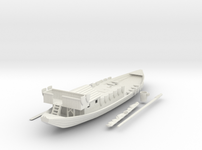 Medieval Teutonic Riverboat 3d printed 