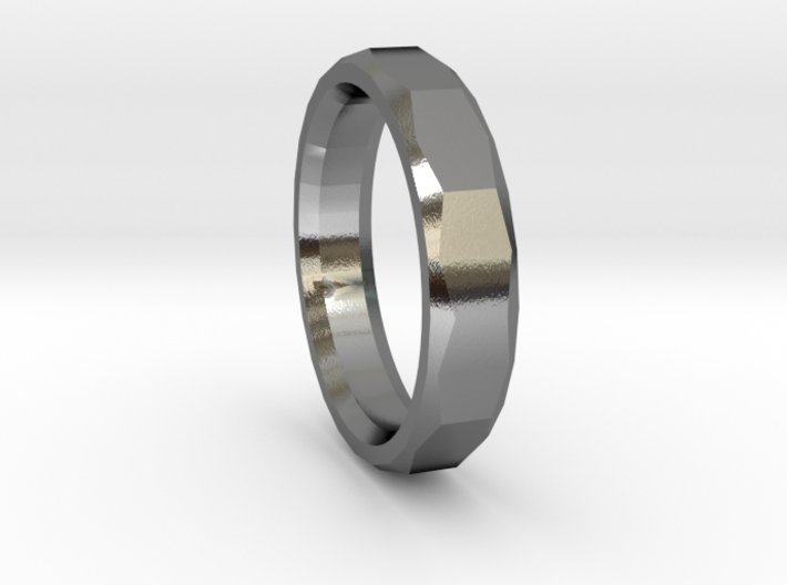 Geometric Men's ring 3d printed