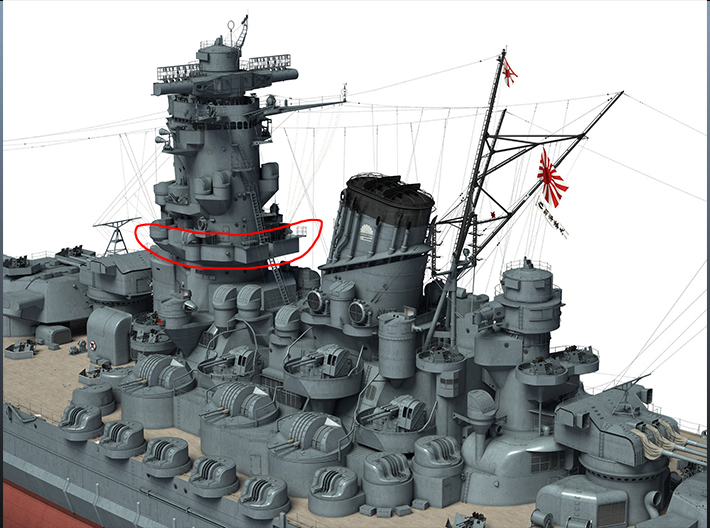 1/144 IJN Yamato Compass platform Port 3d printed 