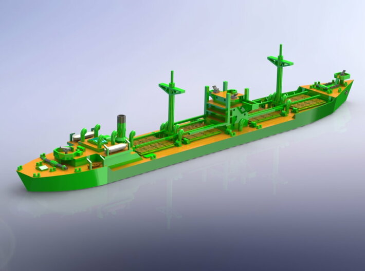 IJN Type 2A Standard Cargo Ship 1/1250 3d printed 