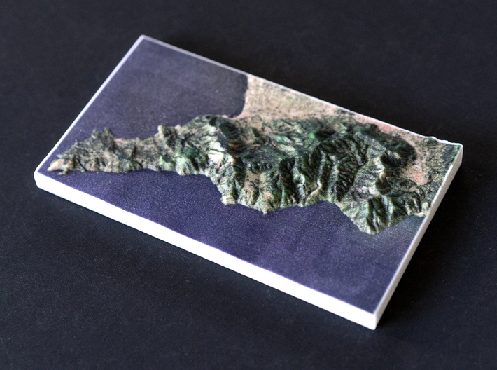 Amalfi Coast, Campania, Italy, 1:250000 3d printed