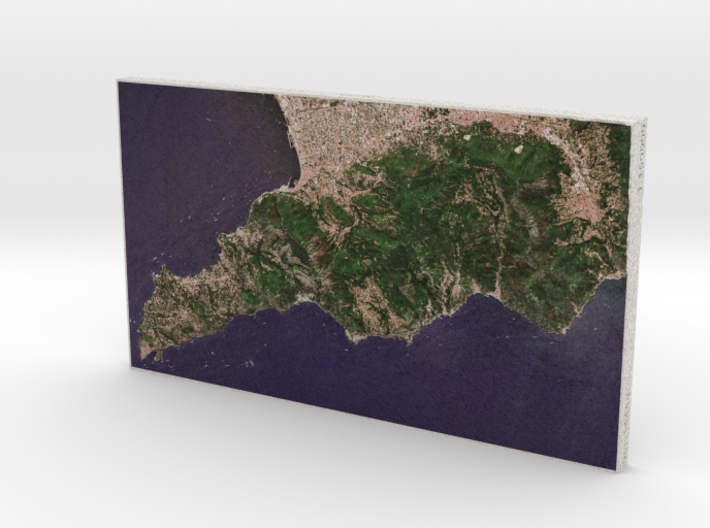 Amalfi Coast, Campania, Italy, 1:150000 3d printed 