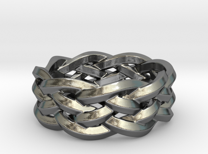 Five-Strand Braid Ring 3d printed
