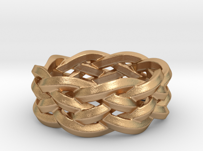 Five-Strand Braid Ring 3d printed
