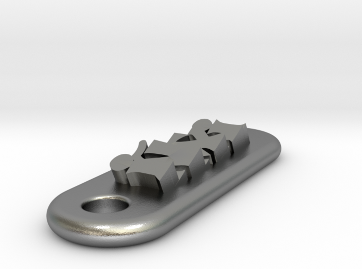 IÑAKI Personalized keychain embossed letters 3d printed