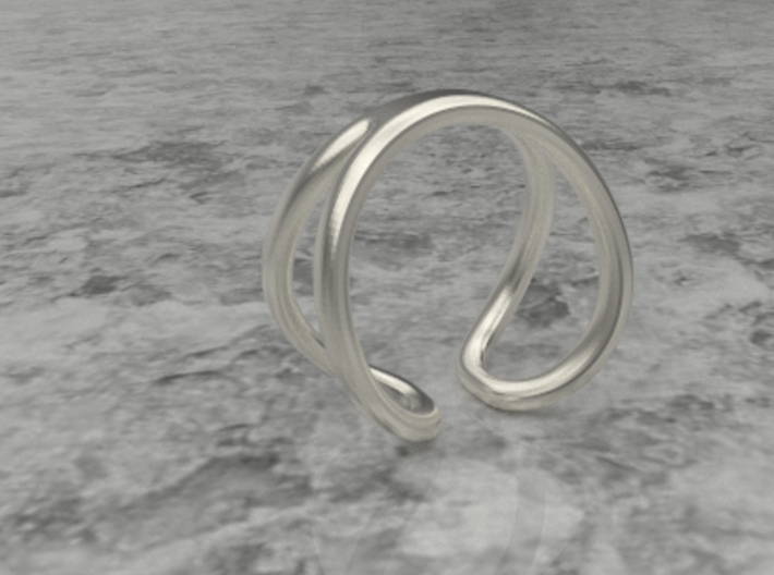 Infinity open ring 3d printed 