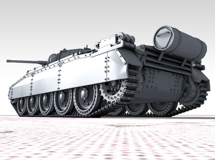 1/87 (HO) British Crusader Mk II Medium Tank 3d printed 3d render showing product detail