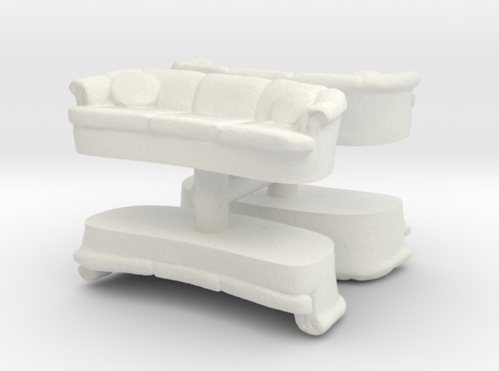 Sofa (4 pieces) 1/72 3d printed
