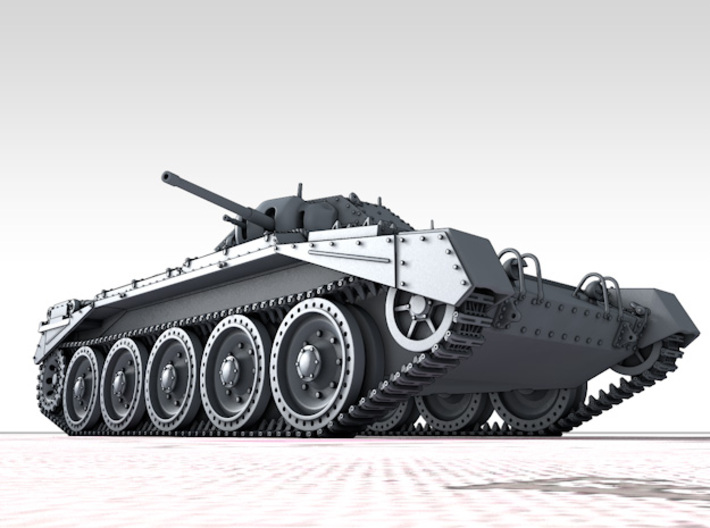 1/72 British Crusader Mk I Medium Tank 3d printed 3d render showing product detail
