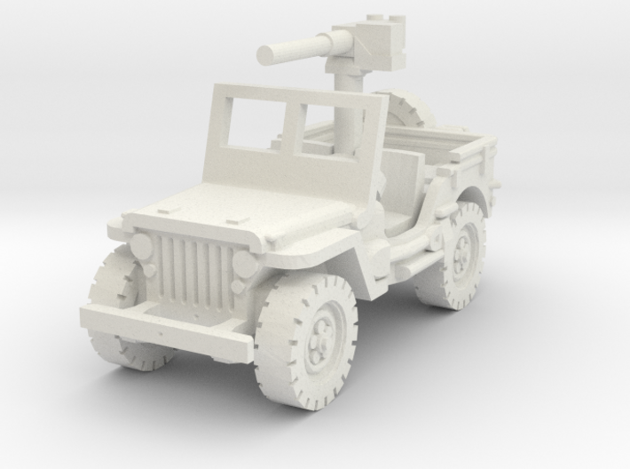 Jeep Willys 50 cal (window up) 1/87 3d printed