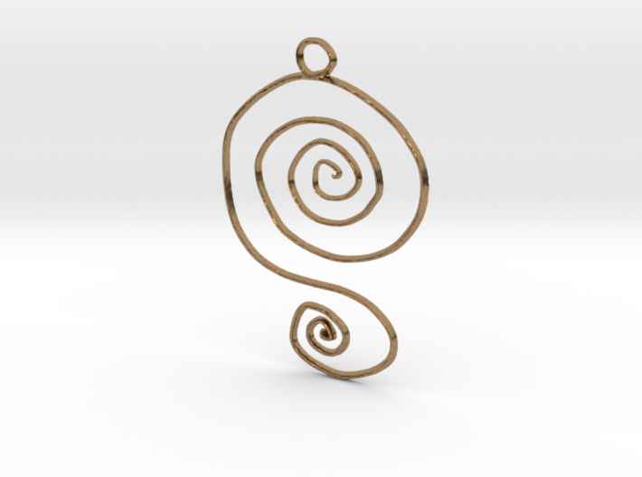 :Spiral Swirl: Pendant 3d printed