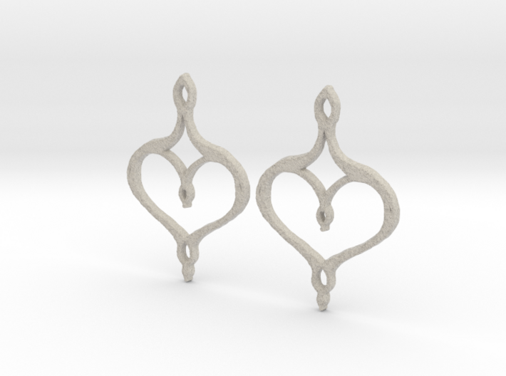 :Perfect Valentine: Earrings 3d printed
