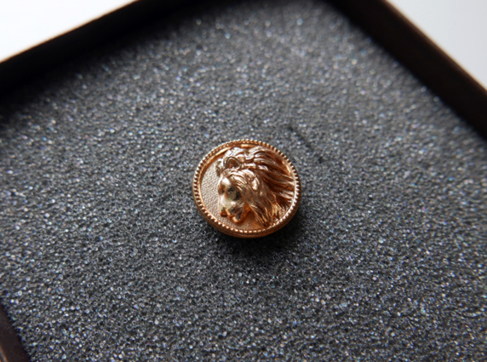 Lion Head Lapel Pin No.2  3d printed 