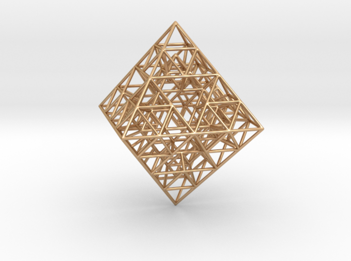 Sierpinski Octahedral Prism 6 cm. 3d printed 