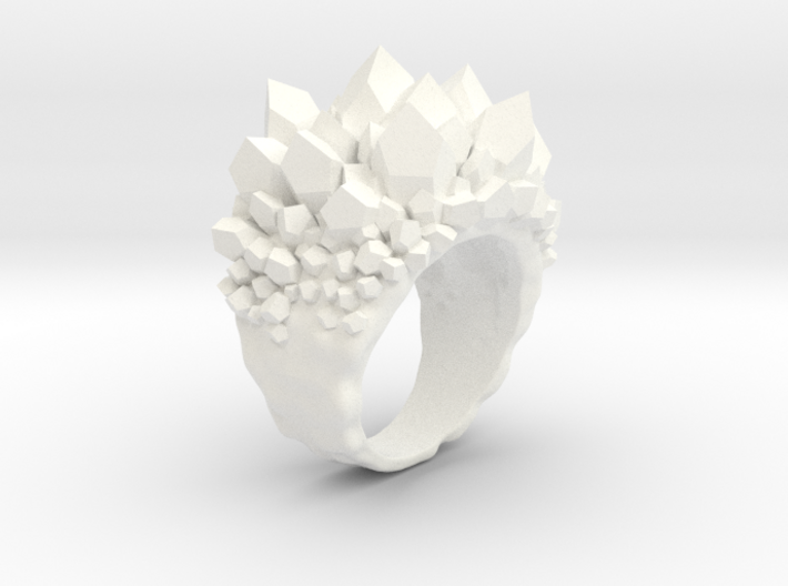 Double Crystal Ring Size 8 3d printed