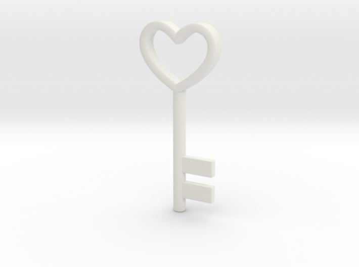 Cute Cosplay Charm - Heart Key 3d printed
