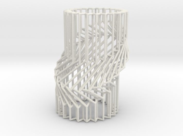 Wire Cylinder Zig-Zag with Single Diagonal Shift 3d printed