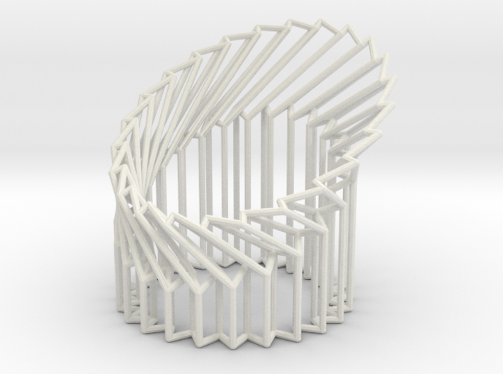 Wire Cylinder Zig-Zag with Cut Diagonal Shift 3d printed