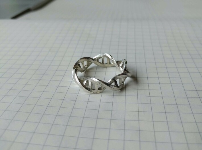 DNA Double Helix Ring 3d printed 