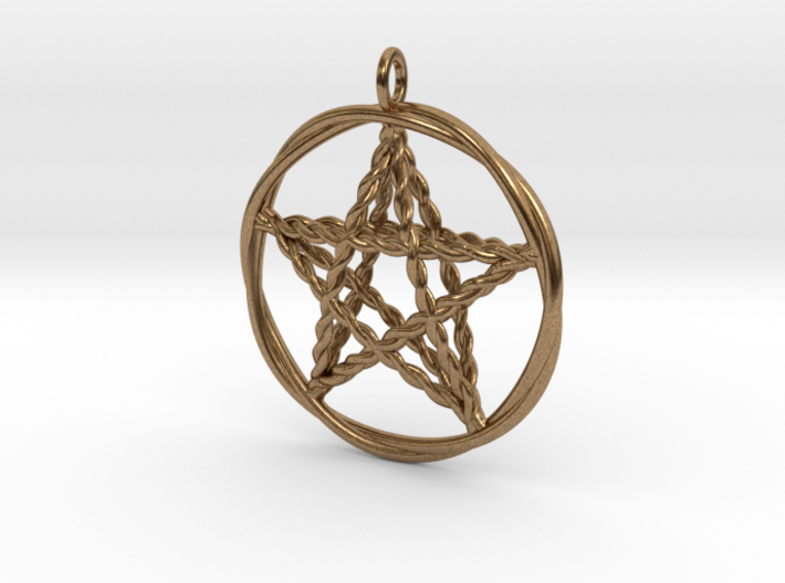 Pentacle pendant - woven 3d printed