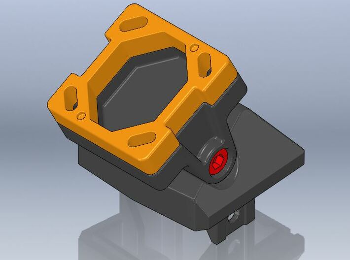 GPS Navi adapter plate Garmin 10mm_v02 3d printed with part 1 and part 2