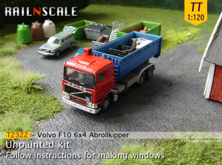 Volvo F10 6x4 Abrollkipper mit Abrollcontainer TT 3d printed 