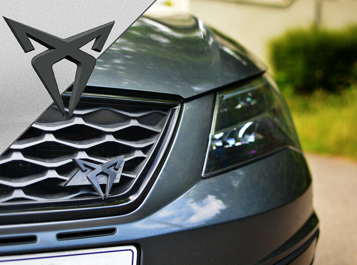 Cupra Grill Flag Swap - Logo Part 3d printed An example of the flag and Cupra logo combined