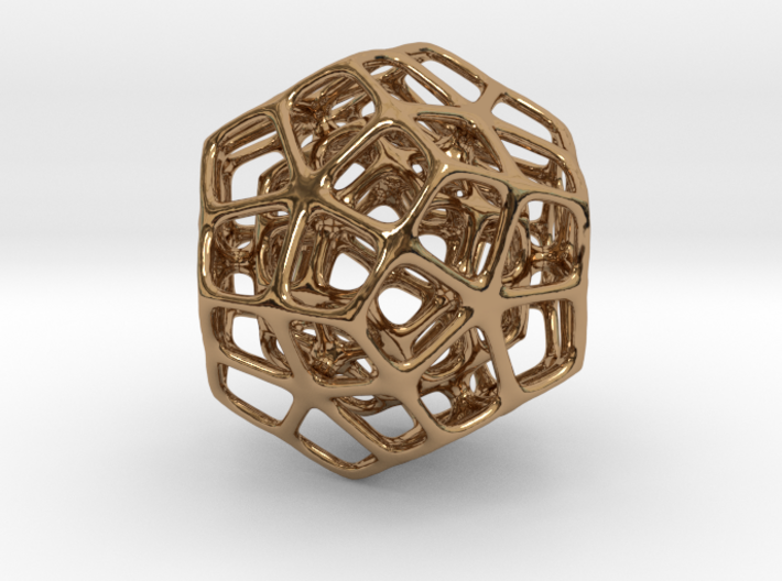 Double Dodecahedron Silver 3d printed