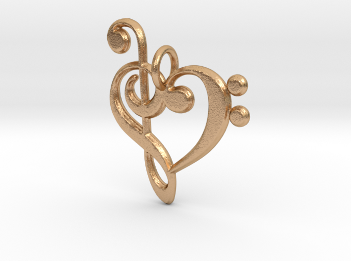 Love Music Pendant 3d printed