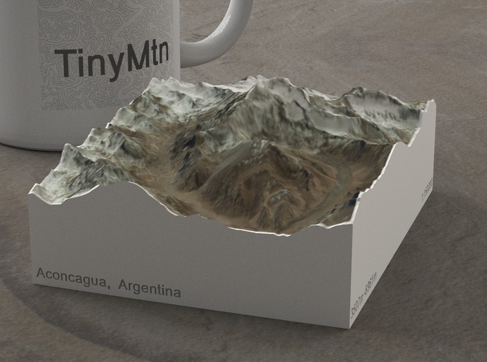 Aconcagua, Argentina, 1:150000 Explorer 3d printed 