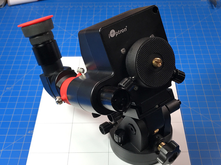 Right Angle Scope Adapter for Polar Scopes 3d printed Tracker, scope and lens cap not included