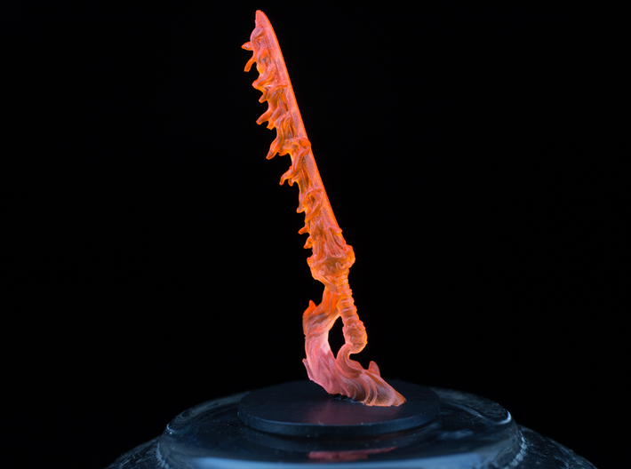 Spiritual Weapon - 30mm 3d printed Painted model done with fluorescent paints.