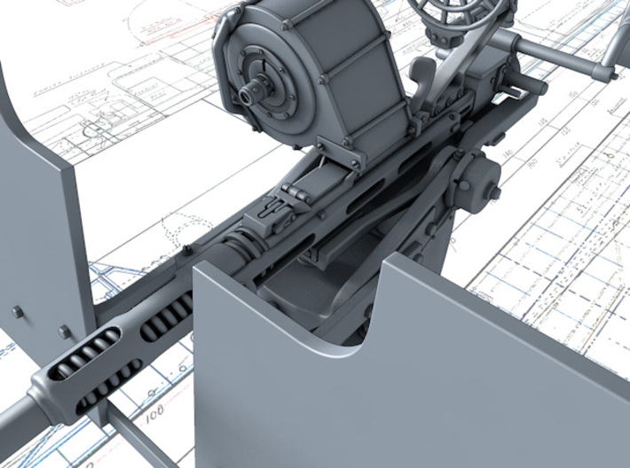 1/35 Royal Navy 20mm Oerlikon MKIIA x1 3d printed 3d render showing product detail
