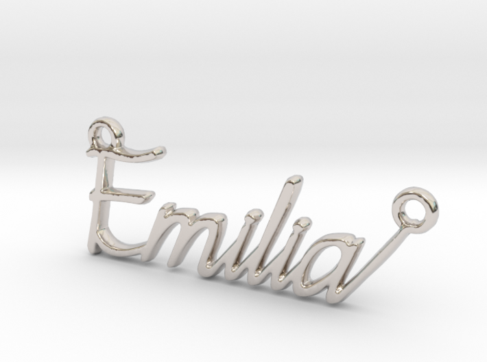 Emilia First Name Pendant 3d printed