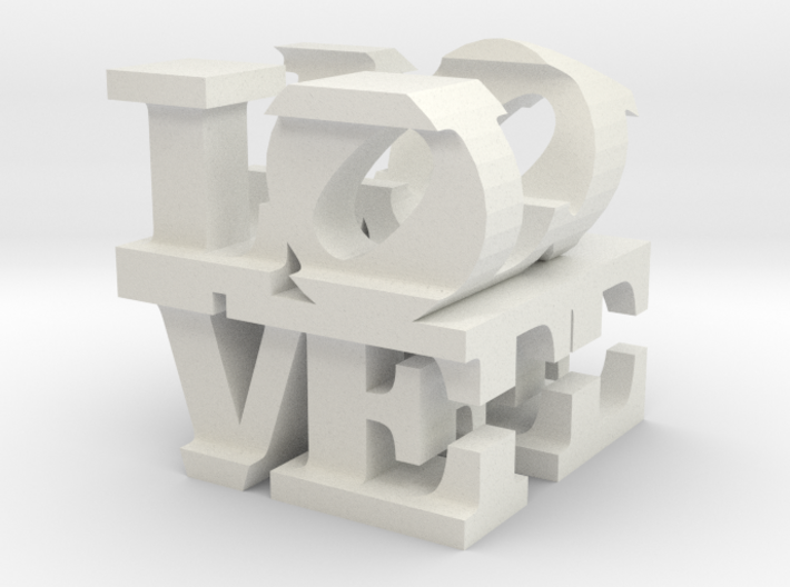 love/life - large (10cm) 3d printed 