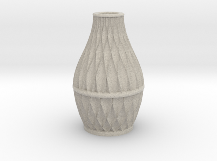 Scalloped Vase Neck 2 Spiral Medium 3d printed