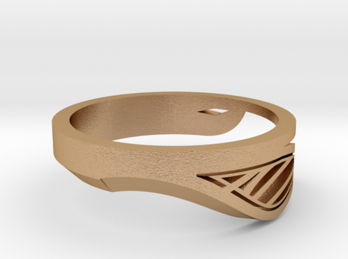 Modern Single Leaf Ring 3d printed