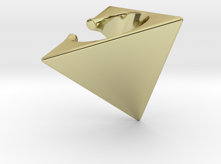 Tetrahedron Ear Cuff 3d printed