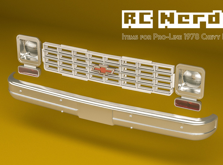 RCN228 LIght bezels for Chevy K-10 Pro-Line 3d printed 